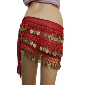 Falda de Danza del Vientre con Lentejuelas y Monedas, Accesorio de Disfraz KVR INTEXX, 100% Poliéster, para Actuación y Entrenamiento - Product Image 6