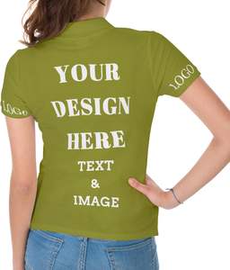 Camisetas Polo personalizadas para mujer al mejor precio, cómodas camisetas de verano de diseño liso de color sólido de tela de algodón para mujer de oficina - Product Image 6