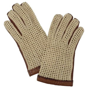 Prix usine Heritage Crochet Gants d'équitation avec peau de mouton en cuir véritable sans doublure Style de trous d'articulation pour un usage quotidien Cyclisme - Product Image 3