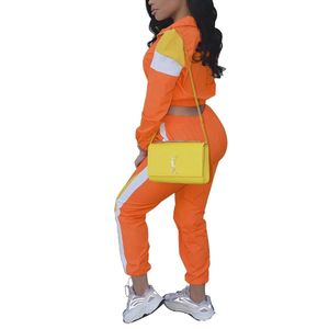 2025 coupe-vent deux pièces tenues pour femmes Jogging costumes décontracté survêtement survêtement survêtements à manches longues fermeture éclair ensembles assortis - Product Image 3