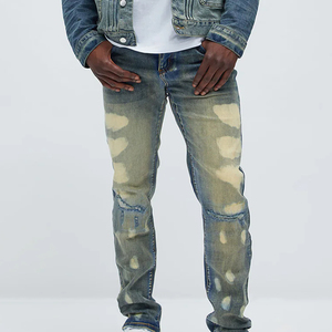 Conjunto de Mezclilla Negra de Moda de Alta Calidad al por Mayor para Hombre, Fabricantes, Conjunto Ajustado de Diseñador Personalizado para Hombre - Product Image 2