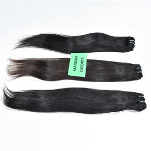 100% Cutícula alineada Raw Silky Black Straight Bundles Venta al por mayor Templo camboyano Extensiones de cabello humano indio Onda profunda suelta - Product Image 3