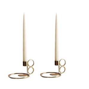 Luxurious <b>Brass</b> Ring Candle <b>Holder</b> with Round Base Polished Metal Stand for Home and Church Decor - Product Image 2