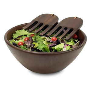 Venta al por mayor de cuencos de madera de diseño personalizado respetuoso con el medio ambiente Juego de 4 cuencos para servir ensalada juego de madera de acacia de 4 cuencos - Product Image 3