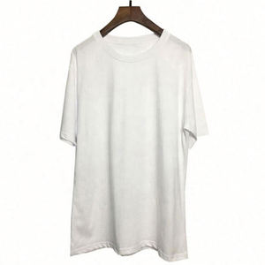 Vente en gros de fabrication de vêtements T-shirts pour hommes T-shirt uni oversize col en O en coton à manches courtes pour l'été coupe ample pour hommes - Product Image 5