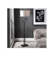 Style lampadaire en acier brossé métal abat-jour réglables debout éclairage lumineux pour salon lecture maison chambre maison