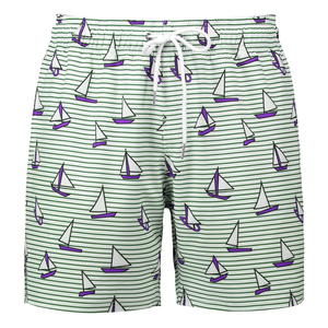 Short de plage imprimé pour homme Matériau confortable à séchage rapide Idéal pour la natation, le surf et les vacances avec une taille personnalisée - Product Image 3