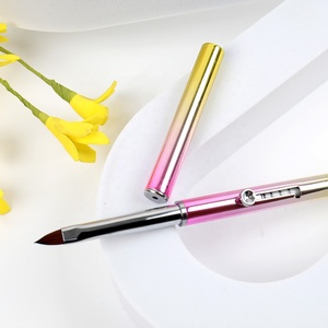 BQAN-pincel retráctil de Metal con degradado rosa para <span class=keywords><strong>uñas</strong></span>, pincel acrílico 3D de doble punta, delineador de <span class=keywords><strong>uñas</strong></span> kolinsky, novedad de <span class=keywords><strong>2022</strong></span> - Product Image 6