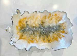 Ensaladera de resina hecha a mano para cocina y mesa, cuenco de servicio de nuevo diseño personalizable para el hogar, jardín, vajilla para fiesta - Product Image 3