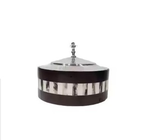 Casserole finie martelée en métal d'acier inoxydable servant la marmite chaude avec la finition nickelée et l'arrivée chaude de couvercle rond - Product Image 5