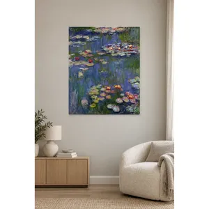 Impression sur toile de Nénuphars sur étang violet-bleu de Fida Monet - Product Image 3