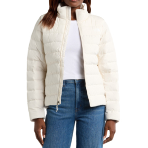 Chaqueta hinchada empacable para mujer, chaqueta de plumón impermeable elástica corta para mujer, cuello levantado ligero para invierno - Product Image 2