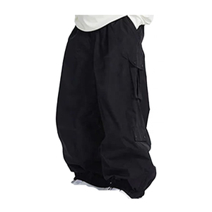 Luxury Custom Brand Cotton Baggy Pant Homme 2025 New Stylish <b>Trouser</b> Wholesale Price Fashion Men Wide Leg Denim Pant Side Pocket - Product Image 2