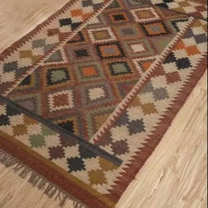 พรมถักด้วยมือที่สวยงามพรมปอกระเจาขนสัตว์ธรรมชาติพรมประตูห้องครัวแบบสั่งทำสำหรับตกแต่งบ้าน - Product Image 1