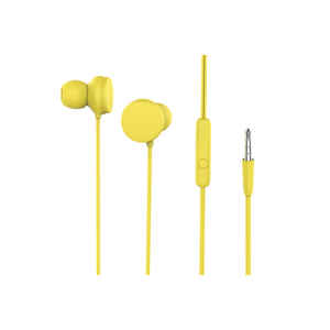Écouteurs intra-auriculaires filaires Netzy Zore ER04, écouteurs stéréo jaunes 3,5 mm avec microphone - Product Image 1