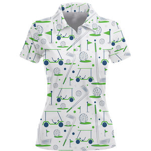 Polo de golf suave para mujer de nuevo diseño, polos de poliéster estampados para mujer al por mayor con logotipo personalizado - Product Image 1