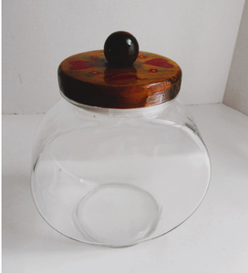 Hexagonal 100ml Glass Salt <b>Jar</b> with <b>Wooden</b> Control Caps Support Customization Salt Storage Glass <b>Jars</b> with Sale - Product Image 3