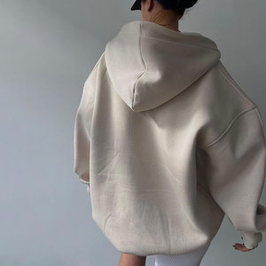 Nuevas sudaderas con capucha para mujer, sudaderas con capucha de moda para mujer, nuevo estilo de gran tamaño, ropa activa de algodón, sudaderas con capucha informales lisas de gran tamaño a la venta - Product Image 3