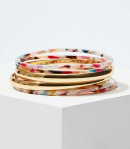 MATÉRIEL Bijoux Résine Acrylique Bracelet Bracelet Exagéré Éblouissant Multicolore Large Irrégulier Carré Acrylique Bracelets pour - Product Image 6