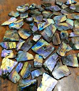 Losa de labradorita púrpura, rebanada de cristal Flash de espectro completo, cristal curativo Natural de Madagascar, lote de piedras preciosas sueltas - Product Image 6