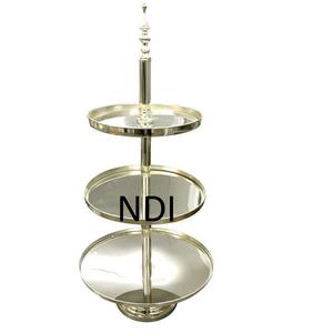 ชั้นวางเค้กสามชั้นหินอ่อนคุณภาพสูง พร้อมเคลือบเรซิ่น สำหรับตกแต่งโต๊ะอาหารโรงแรม อุปกรณ์เสริมงานแต่งงาน - Product Image 4