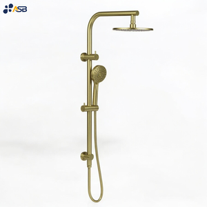 פליז מוסמך עופרת מקלחת מודרני כפול גשם ראש גשם עם סיום מקלחת חדר אמבטיה לוח מגדל מערכת לחץ נמוך - Product Image 4