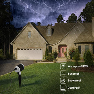 Nuovo esterno impermeabile RGB 3 colori LED pannello solare potenza sensore di movimento lampada da parete paesaggio laser luci da giardino - Product Image 3