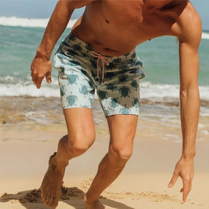 Short de bain pour homme en nylon respirant à taille élastique Logo personnalisé personnalisé léger Meilleure vente de matériel - Product Image 2