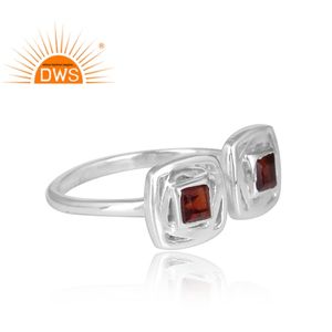 Latest Design 925 Fine Sterling Silver Natural Garnet Gemstone <b>Adjustable</b> <b>Ring</b> Custom Jewelry For Women Gift For Her - Product Image 4