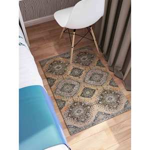 Tapis imprimé marron : Tapis bohème de luxe, cadeau de cuisine et de déménagement, tapis doux non tissé - Product Image 5