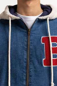 Veste en jean vintage grande taille avec impression pour hommes de haute qualité pour l'hiver travail lavé avec logo personnalisé concepteur extérieur - Product Image 5