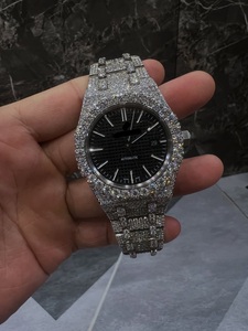 นาฬิกาข้อมือผู้ชายสุดหรูขนาด41มม. สไตล์ฮิปฮอปประดับเพชรเม็ดกลมแบบแอนะล็อกสำหรับกีฬาโบราณ - Product Image 5