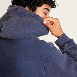 เสื้อมีฮู้ดผู้ชายโอเวอร์ไซส์ผ้าฝ้าย100% สั่งทำโลโก้ได้ตามต้องการ - Product Image 4