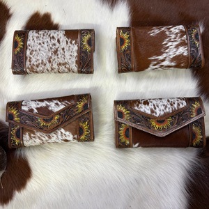 Cartera de piel de vaca con herramientas manuales, funda de teléfono de embrague, cartera elegante, usos múltiples, nuevo diseño, tarjetero, carteras de cuero occidental - Product Image 2