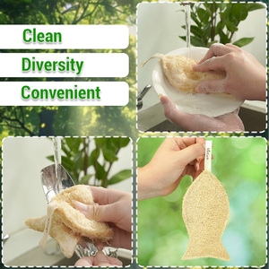 ฟองน้ำใยบวบขัดอ่างอาบน้ำทำด้วยมือทำจากธรรมชาติของขวัญที่ขาดไม่ได้เครื่องมือในห้องครัวและห้องน้ำ - Product Image 3