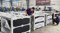 Cage de rangement pliable en acier durable, conteneur métallique thermolaqué, usage industriel et commercial, empilable, 200 m, 4 roues
