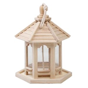 Maison d'oiseau Nid en bois fabriqué à la main pour moineaux Nichoir mural en bois massif Abri à oiseaux durable et décoratif - Product Image 2