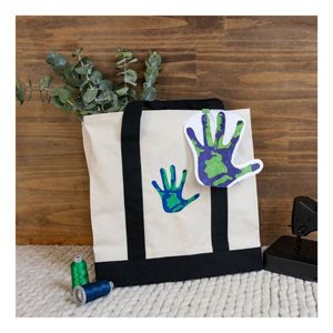 1pc ถุงช้อปปิ้งแบบพับได้นํามาใช้ใหม่กระเป๋าขายของชําเป็นมิตรกับสิ่งแวดล้อมน่ารักดิจิตอลกอล์ฟดอกไม้ปักซุปเปอร์มาร์เก็ต Tote กระเป๋า - Product Image 2