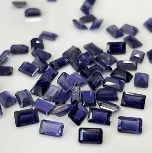 Octágono de iolita natural 4x6mm, corte facetado de alta calidad, piedra preciosa suelta Octágono de alta calidad - Product Image 5