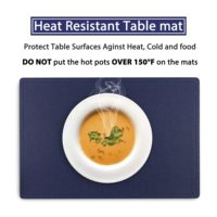 Napperons de table en PU, résistants à l'eau, aux taches, à la chaleur, antidérapants et faciles à nettoyer, pour la cuisine et la salle à manger.