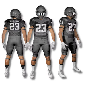 Dark Grey Youth <strong>Flag</strong> <strong>Sublimation</strong> American Football Uniform <strong>Custom</strong> Jersey Short Polyester Fabric Set - Product Image 1