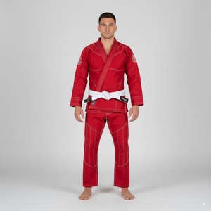 100% algodón ligero Taekwondo Gi niños adultos estudiante marcial uniforme incluye pantalones chaqueta cinturón logotipo frontal personalizado estilo Judo - Product Image 3