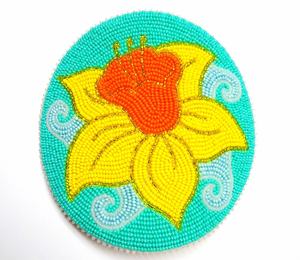 ชุดที่รองแก้วสี่ชิ้นลายกบทำมือปักลูกปัดลายสวยงามมีสไตล์และหรูหราระดับพรีเมียมของตกแต่งพิเศษล่าสุด - Product Image 6