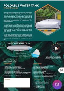 Tanque de almacenamiento de agua flexible con tela recubierta de PVC TPU de alta resistencia Ideal para uso industrial y de emergencia al aire libre - Product Image 5