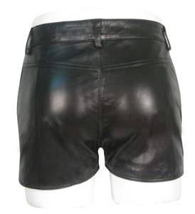 Short taille haute en cuir noir pour homme Design décontracté respirant Taille Plus-Fabricant OEM - Product Image 1