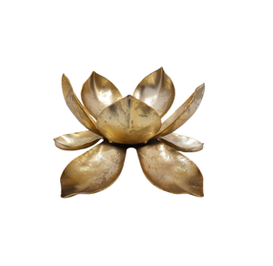 Nouveau ensemble décoratif de 3 supports de bougie de couleur de feuille d'or de support de lumière de T de fer pour la décoration de salon faite à la main en vrac - Product Image 3