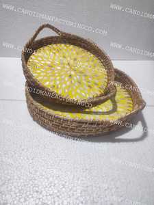 Productos madreperla y ratán bandeja para servir decoración del hogar para bandeja redonda árabe - Product Image 5