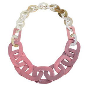 Collar de cuerno natural, joyería de cuerno de búfalo para mujer, collar de cuerno de búfalo superventas a la moda, Color miel ámbar - Product Image 1