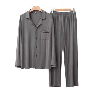 Manufacturer <b>Elastic</b> waist breathable Long Sleeve turn down collar stylish lightweight Wholesale Pajamas for Women's Sleepwear - Product Image 3