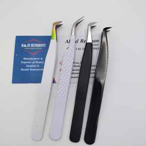 Pince à cils en acier inoxydable durable poignée antidérapante avec bout pointu confortable et réduit la fatigue pour les extensions de cils - Product Image 2